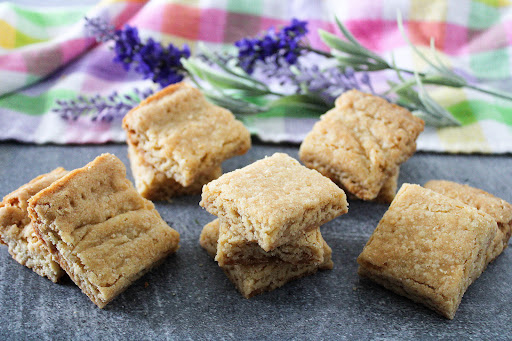 Texture of the Lavender Shortbread Cookies.